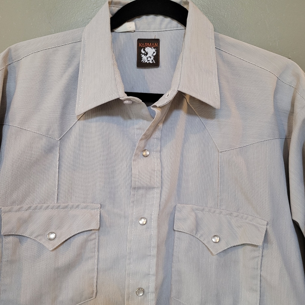 Vintage Karman Pearl Snap Western Shirt
